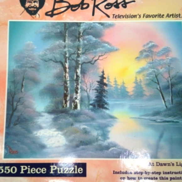 NIB Bob Ross At Dawn's Light 550 Piece Puzzle New in Box Pressman Painting Art - Picture 4 of 8
